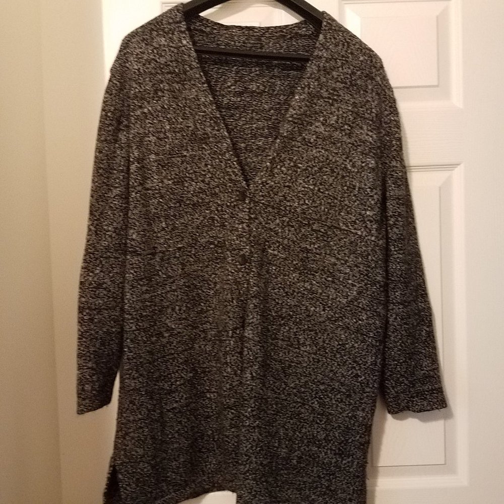 Plus size "rag" style  cardigan sweater